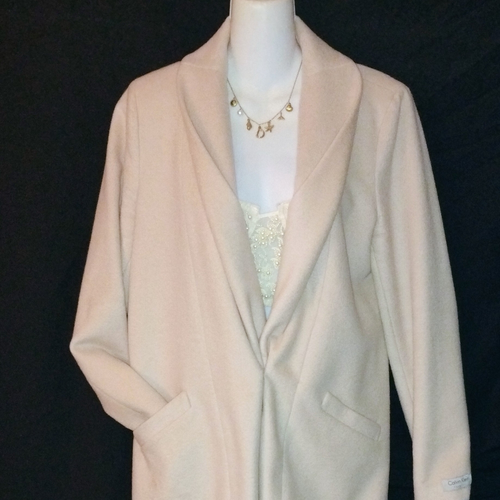 Calvin Klein Women's Cream Coat Really Retro